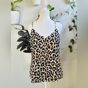 J.Crew Leopard Print Cami Blouse Adjustable Straps Size 6